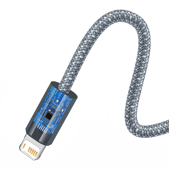 USB kabel Baseus iPhone - Lightning 2m, 2,4A šedý (CALD000516)
