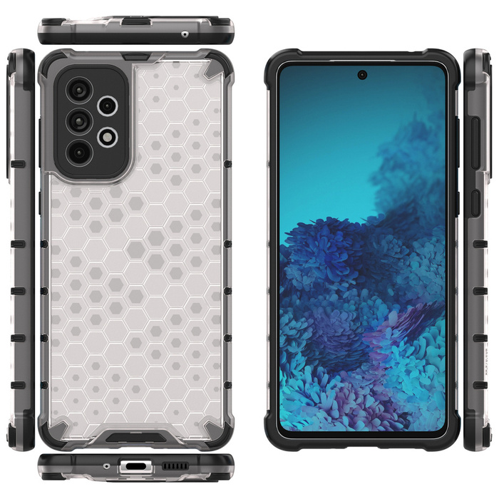 Hülle Honeycomb hülle gepanzerte Hülle mit Gel-Rahmen Samsung Galaxy A73 transparent Case