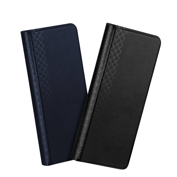 Custodia in pelle Dux Ducis Bril con supporto e portafoglio per Honor Magic VS - blu