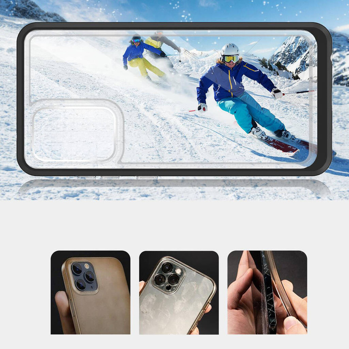 Funda transparente 3 en 1 para Samsung Galaxy A53 5G Frame Gel Cover Black