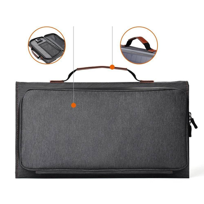 Choetech skládací solární nabíječka solární PV 36W Quick Charge Power Delivery USB / USB typu C (94 x 36 cm) šedá (SC006)