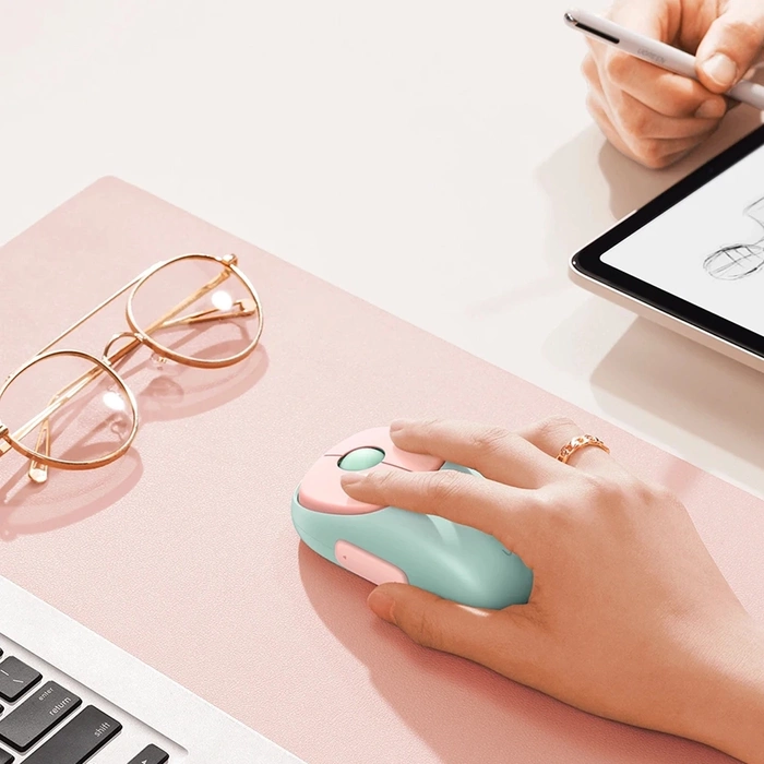 Bezdrátová myš UGREEN FUN+ MU102 2.4G+BT (růžová)