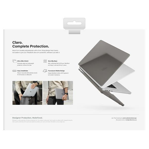 UNIQ case Claro MacBook Air 13 (2022) grey/smoke grey