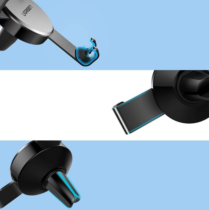 Support de gravité de voiture Ugreen pour grille de ventilation d&#39;alimentation en air gris (50564)