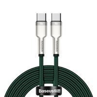 Baseus Cafule Metal Cable de datos USB Tipo C - USB Tipo C 100 W (20 V / 5 A) Power Delivery 2 m verde (CATJK-D06)