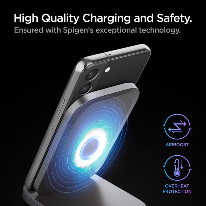 Charger Wireless Spigen Pf2102 ARCfield Wireless Charger 15w Black