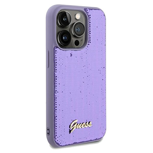 Etui Guess GUHCP13XPSFDGSU iPhone 13 Pro Max 6.7" fioletowy/purple hardcase Sequin Script Metal Case