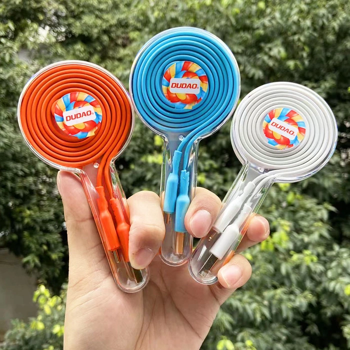 Dudao L4Pro cable set 20 pcs. (8x Lightning, 8x USB-C, 4x micro USB) - white-blue-orange