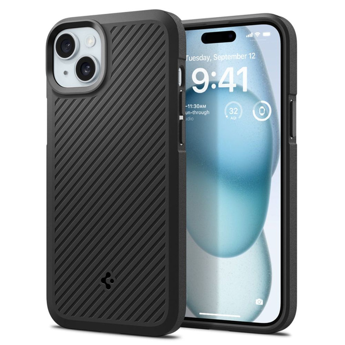 Funda Spigen Core Armor iPhone 15 Plus MATTE Negro Case