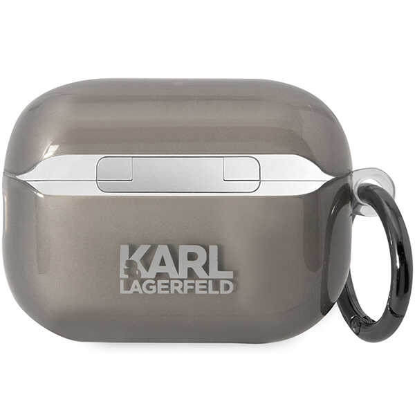 Coque Karl Lagerfeld KKLAP2HNIKTCK Housse pour Airpods Pro 2 noir/noir Iconic Karl Lagerfeld Case