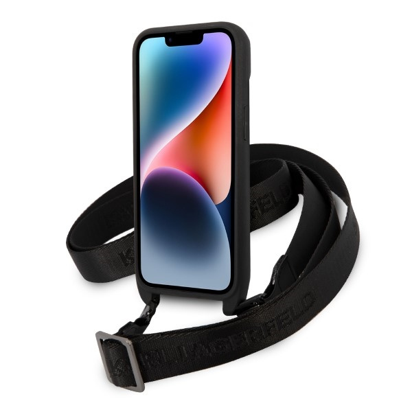 Karl Lagerfeld KLHCP14MSTKMK iPhone 14 Plus 6,7" black/black hardcase Monogram Ikonik Patch