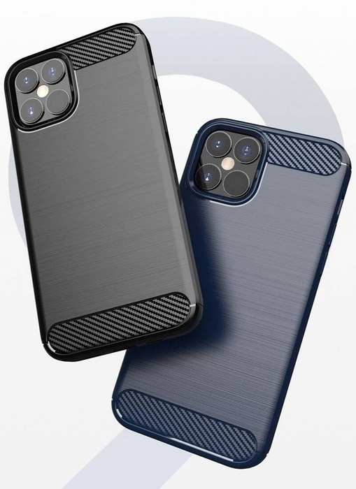 Carbon Case Flexibel Handyhülle TPU Schutzhülle für iPhone 12 mini schwarz