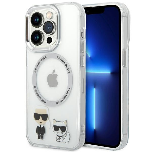 Karl Lagerfeld KLHMP14LHKCT iPhone 14 Pro 6.1" hardcase transparent/transparent Karl &amp; Choupette Aluminum MagSafe