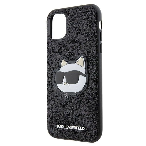 Karl Lagerfeld KLHCN61G2CPK iPhone 11 / Xr 6.1" black/black hardcase Glitter Choupette Patch