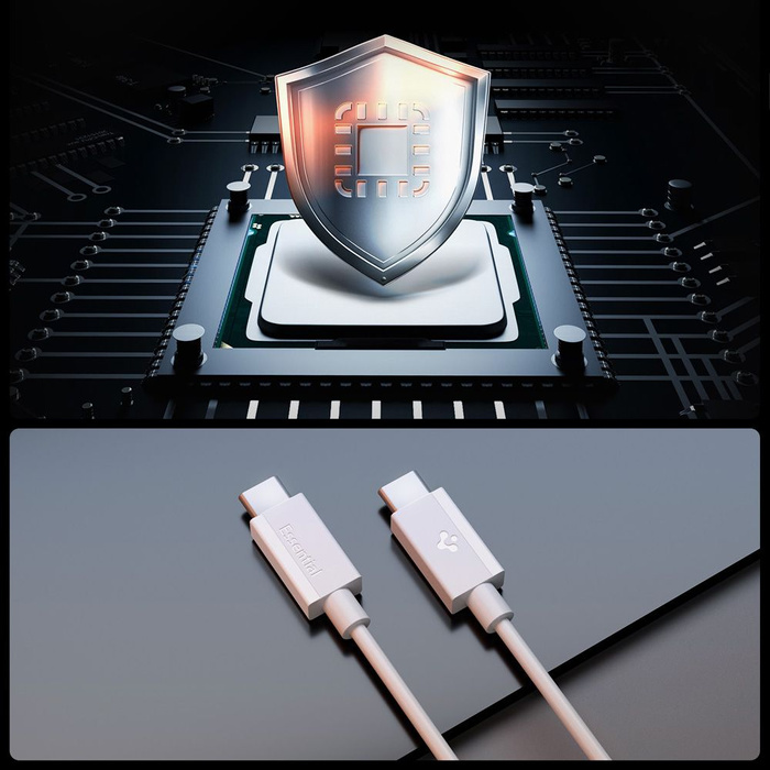 Spigen EB6020CC ESSENTIAL TYPE-C CABLE 60W 200CM BLANC