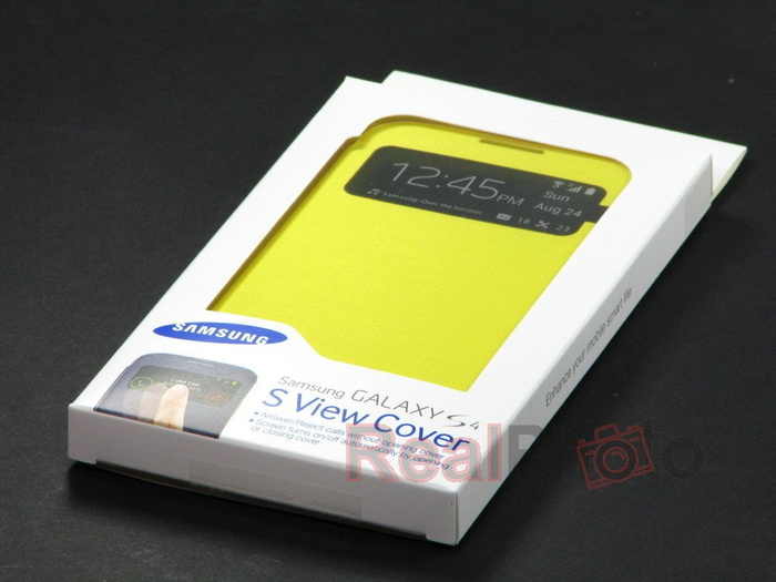 Hülle SAMSUNG Galaxy S4 SIV I9500 I9505 Flip Abdeckung S-VIEW EF-CI950BWEG Gelb