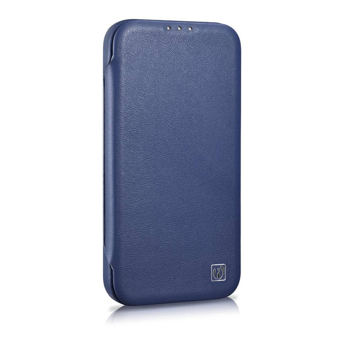 iCarer CE Premium Leather Folio Case pro iPhone 14 Plus Flip Magnetic MagSafe Blue (WMI14220715-BU)