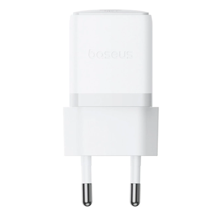 Baseus Palm 1C 20W Wandladegerät (mit Baseus Mini White USB-C 60W (20V/3A) 1m Kabel) - Weiß