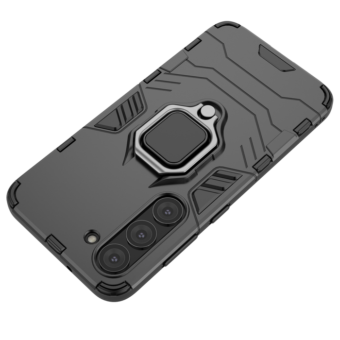Funda Ring Armor para Samsung Galaxy S23 funda blindada soporte magnético anillo negro