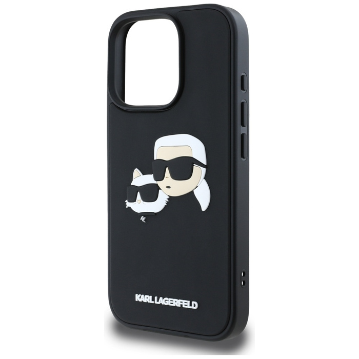 Etui Karl Lagerfeld HC 3D Rubber Double   Heads do iPhone 16 Pro Max czarny