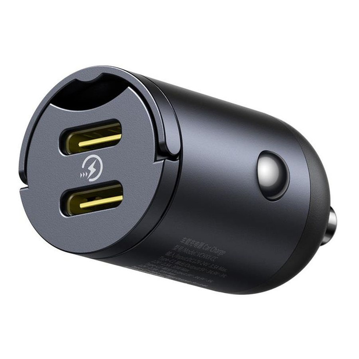 Ładowarka samochodowa BASEUS MINI TINY STAR 30W PD 2xUSB-C BLACK