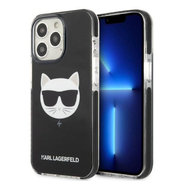 Hülle Karl Lagerfeld iPhone 13 Pro / 13 6.1" Hardcase Schwarz/schwarz Choupette Head Case
