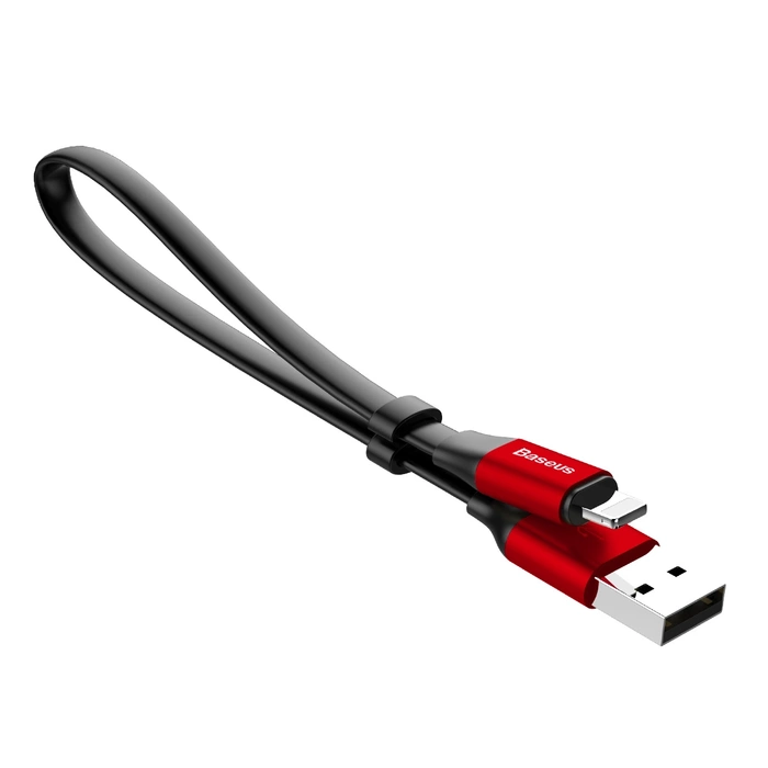 Baseus Nimble USB-A / Lightning 2A-Kabel 0,23 m - Rot und Schwarz