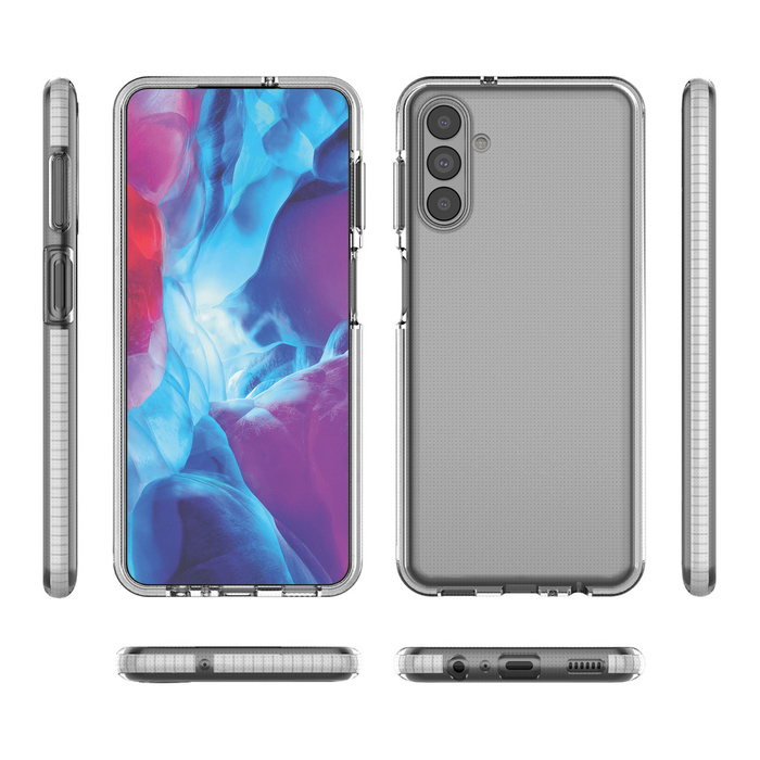Pružinový Case gelový kryt pouzdro s barevným rámečkem pro Samsung Galaxy A13 5G světle růžový