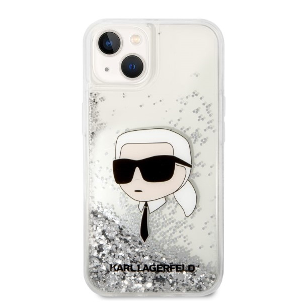 Karl Lagerfeld KLHCP14MLNKHCH iPhone 14 Plus 6,7" stříbrná/stříbrná hardcase Glitter Karl Head