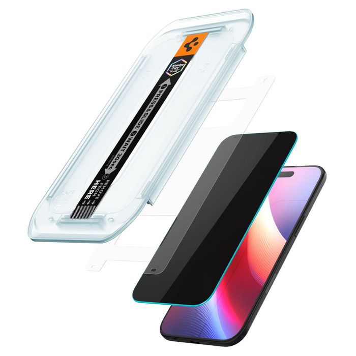 Vidrio PRIVATIZACIÓN Spigen IPhone 17 AIR GLAS.TR "EZ FIT" 2-PACK PRIVACIDAD