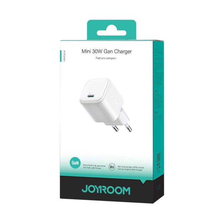 Joyroom JR-TCG15 Mini 30W GaN USB-C Wandladegerät - Weiß