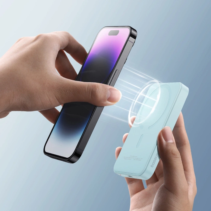 Baseus Mini-Powerbank 5000 mAh 20 W + USB-C-Kabel (20 V/3 A) – blau