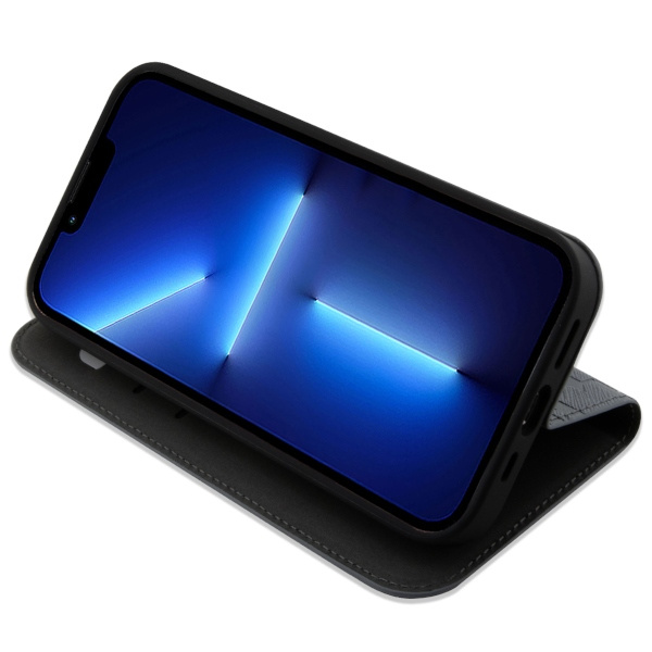 Hülle Karl Lagerfeld KLBKP14LSAKLHPG iPhone 14 Pro 6.1" Buchcase silber/silber Saffiano Monogram Case