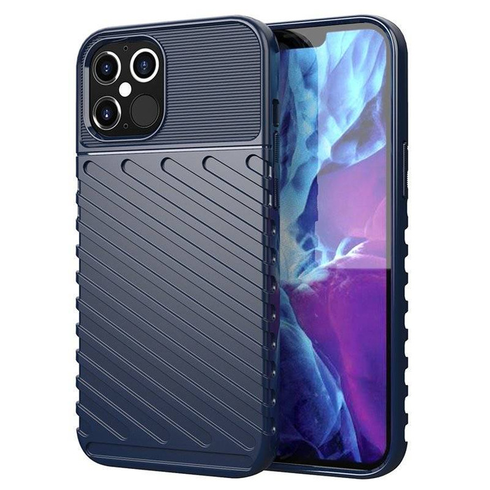 Cover corazzata flessibile Thunder Case per iPhone 12 Pro Max blu