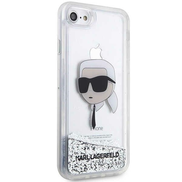 Case Karl Lagerfeld KLHCI8LNKHCH iPhone 7/8/ SE 2020/2022 silver/silver hardcase Glitter Karl Head Case
