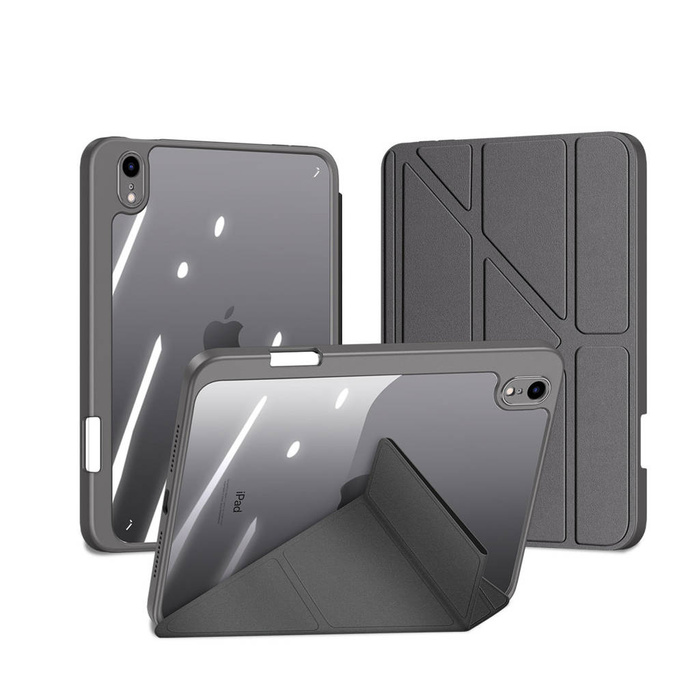 Dux Ducis Magi pour iPad mini 2021 smart cover avec support et rangement pour Apple Pencil gris
