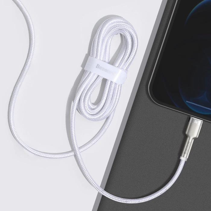 Baseus Cafule Series Metal Data USB-C / Lightning 20W PD-Kabel 1 m - Weiß
