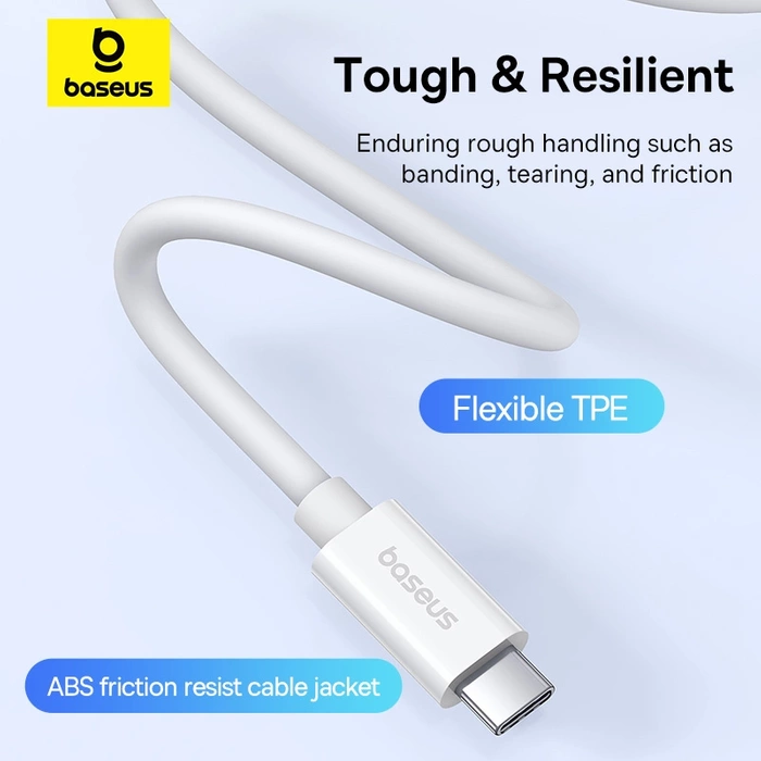 Baseus CB000068 USB-C - Cavo USB-C 240W PD 8K 60Hz 1m - bianco