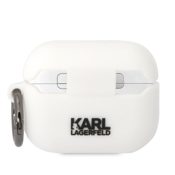Karl Lagerfeld KLAPRUNCHH Copertura AirPods Pro bianco/bianco Silicone Choupette Head 3D