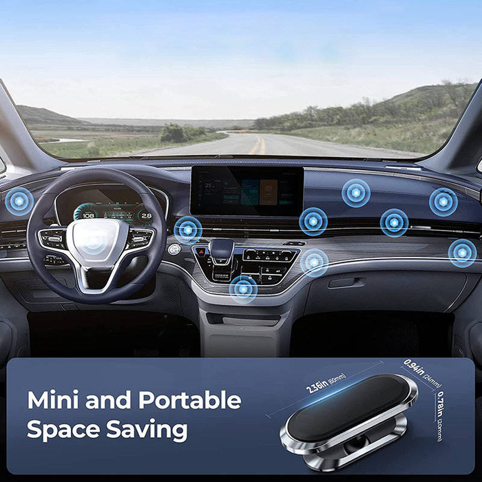 Joyroom auto-adhésif magnetic support tableau de bord de voiture argent (JR-ZS227)