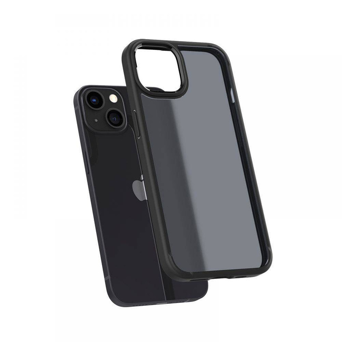 Case iPhone 13 Spigen Ultra Hybrid MATTE Frost Black Case + Tempered Glass Spigen Glas.Tr Slim
