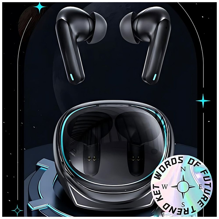 USAMS Sluchátka Bluetooth 5.3 TWS série XJ13 Herní sluchátka bezdrátová černá/černá BHUXJ01 (US-XJ13)