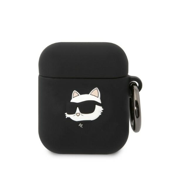 Karl Lagerfeld KLA2RUNCHK AirPods 1/2 cover noir/noir Silicone Choupette Head 3D