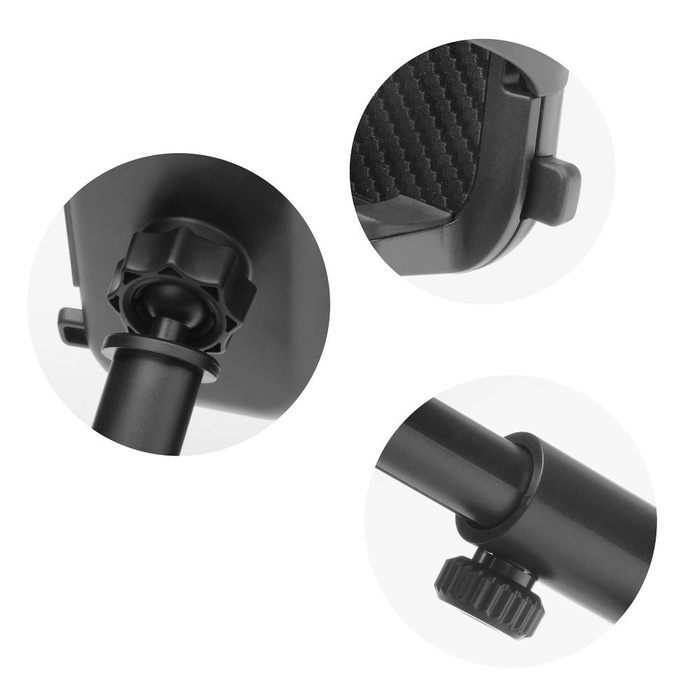 Uchwyt na telefon do samochodu uniwersalny Forcell F-Grip Carbon Bracket ramię regulowane do szyby / kokpitu czarny