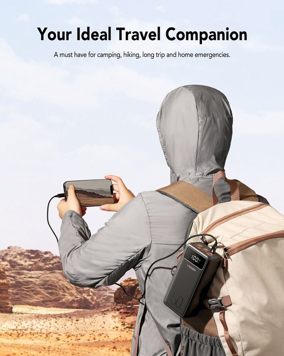 Powerbank Veger Tank Lite (W5001) PD QC3.0 5A 22,5W 50000 mAh czarny