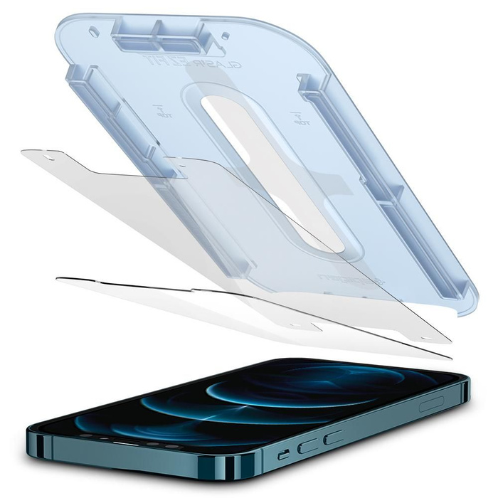 Tempered Glass Spigen iPhone 12 Pro Max Glas.tr "ez Fit" 2-pack 
