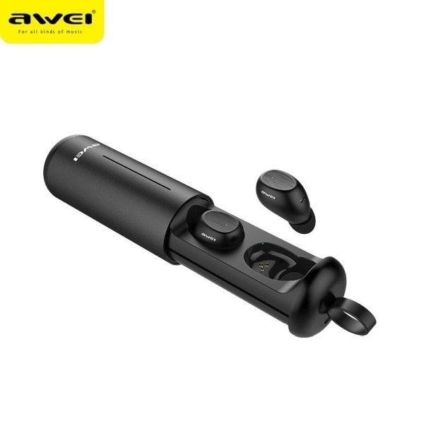 AWEI Bluetooth Kopfhörer 5.0 T55 TWS Docking Station Schwarz