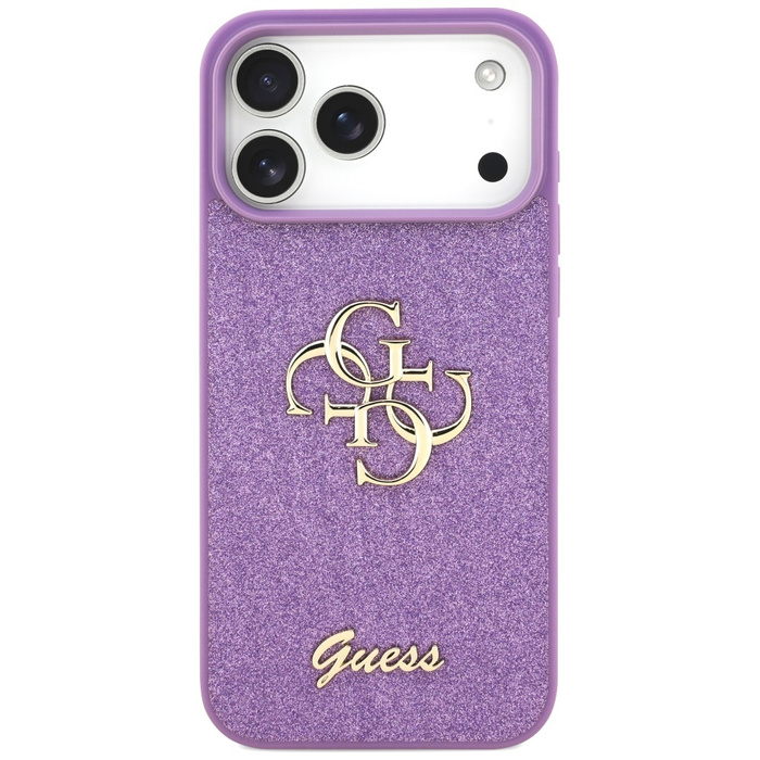 Etui Guess Fixed Glitter Big 4G do       iPhone 17 Pro Max liliowy