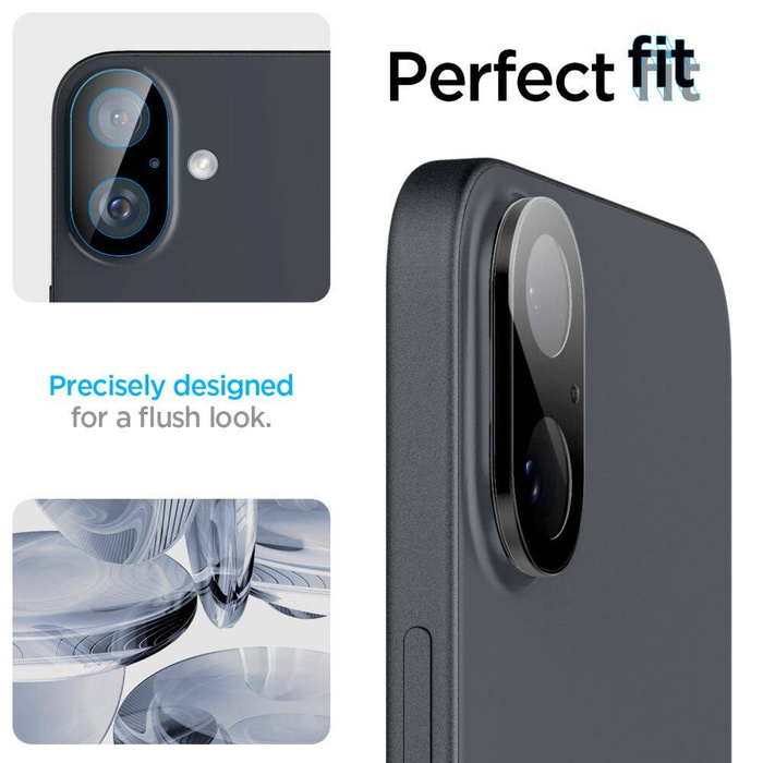 Spigen IPhone KAMERASCHUTZ OPTIK GLAS.TR KAMERASCHUTZ 2ER-PACK 16 / 16 PLUS SCHWARZ