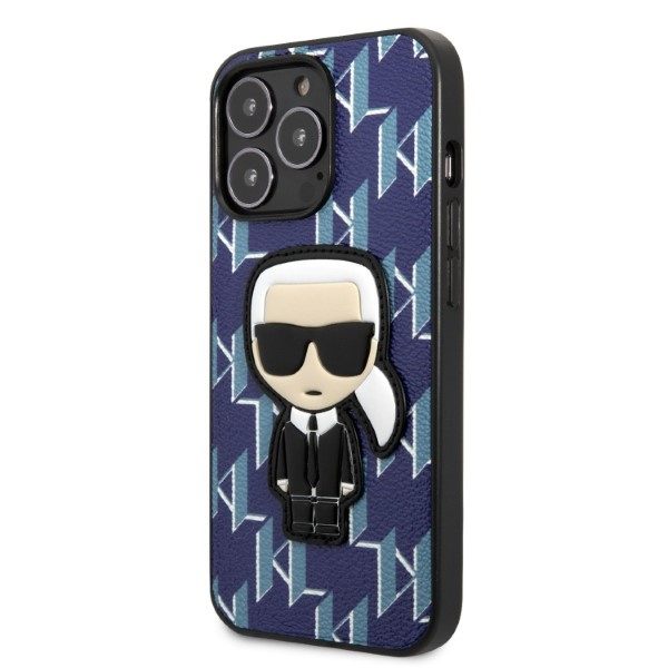 Funda Karl Lagerfeld Klhcp13xpmnikbl iPhone 13 Pro Max 6.7" Hardcase Azul/blue Monogram Ikonik Patch Case